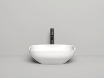 Раковина из искусственного камня S-Stone Salini GLORIA 1102208M 50х40 накладная цвет белый без отверстий под смеситель